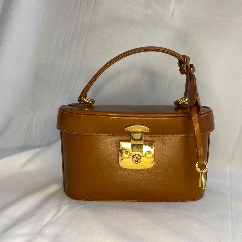 Gucci Lady Lock Cosmetic Vanity Handbag, Brown
